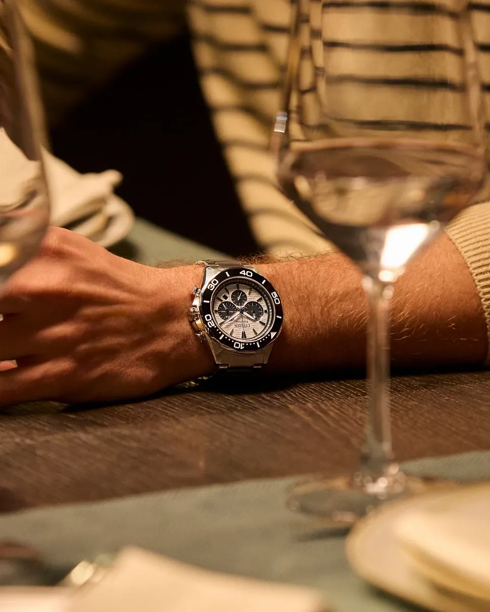 Endeavor Chrono White Dial Stainless Steel Bracelet CA4730-59A